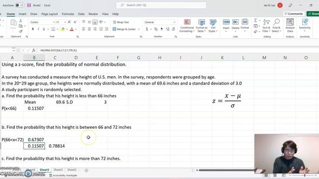 Excel 6.2 Using a z score, find the probability of normal distribution смотреть онлайн