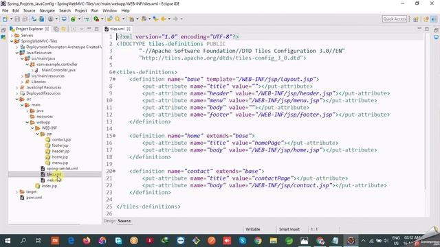 Apache Tiles Example All-in-One | Spring Tutorial in Hindi | #38 смотреть онлайн