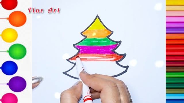 Magic Christmas Tree Drawing, Coloring, for Kids | Christmas Tree! ✨? for Beginners| HAPPY HOLIDAYS смотреть онлайн