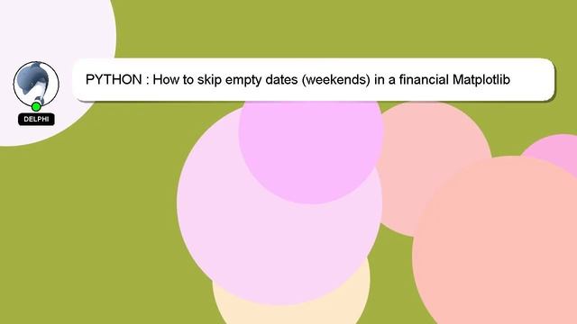 PYTHON : How to skip empty dates (weekends) in a financial Matplotlib Python graph? смотреть онлайн