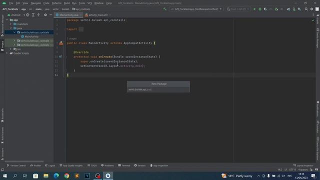 Приложение Коктейли на Java в Android Studio. Урок 01. Создаём пакеты. смотреть онлайн