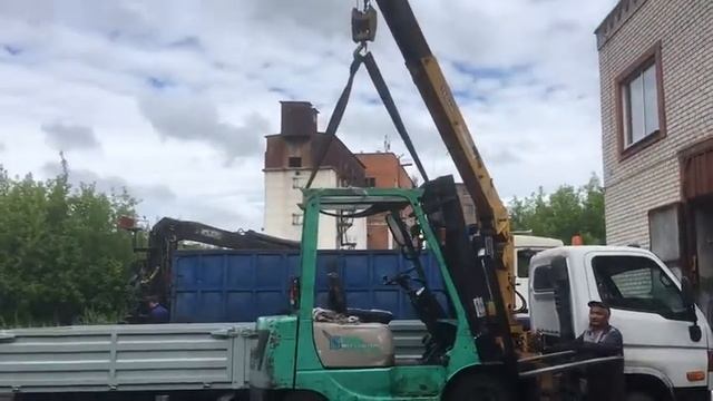 Проверка КМУ Tadano 294 на базе автомобиля HYUNDAI HD78 смотреть онлайн