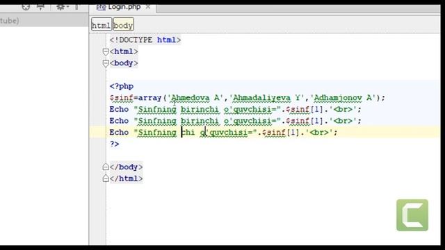 8-dars. Web Dasturlash Kurslari. Phpda Massivlar Bilan Ishlash.
