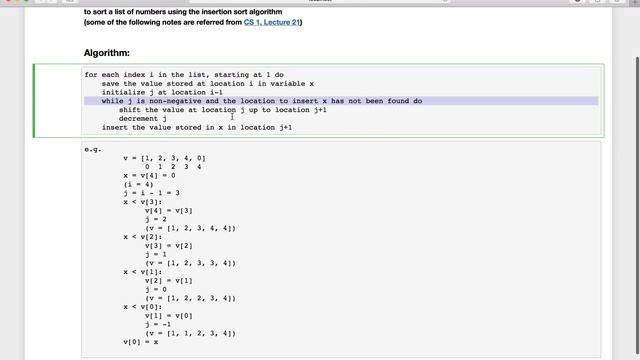 Python: Insertion Sort Algorithm смотреть онлайн