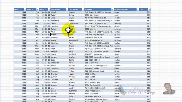 Excel 2010 Tutorial - Tables - Tables in One Click смотреть онлайн