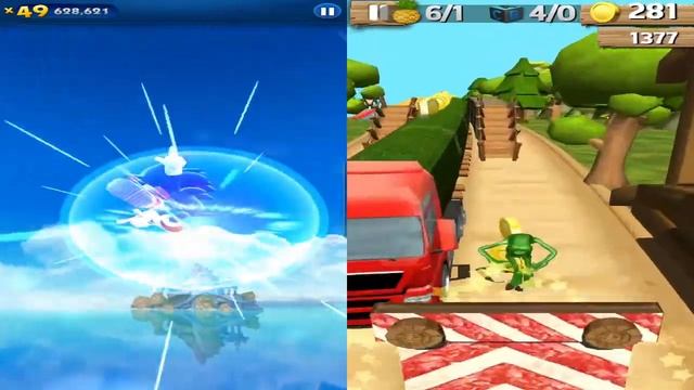 Sonic Dash vs Dame tu Cosita Alien Run - Movie Sonic vs All Bosses Zazz Eggman смотреть онлайн