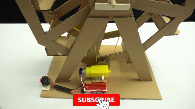 DIY Cardboard Toys!  How To Make Ferris Wheel Powered From Cardboard
