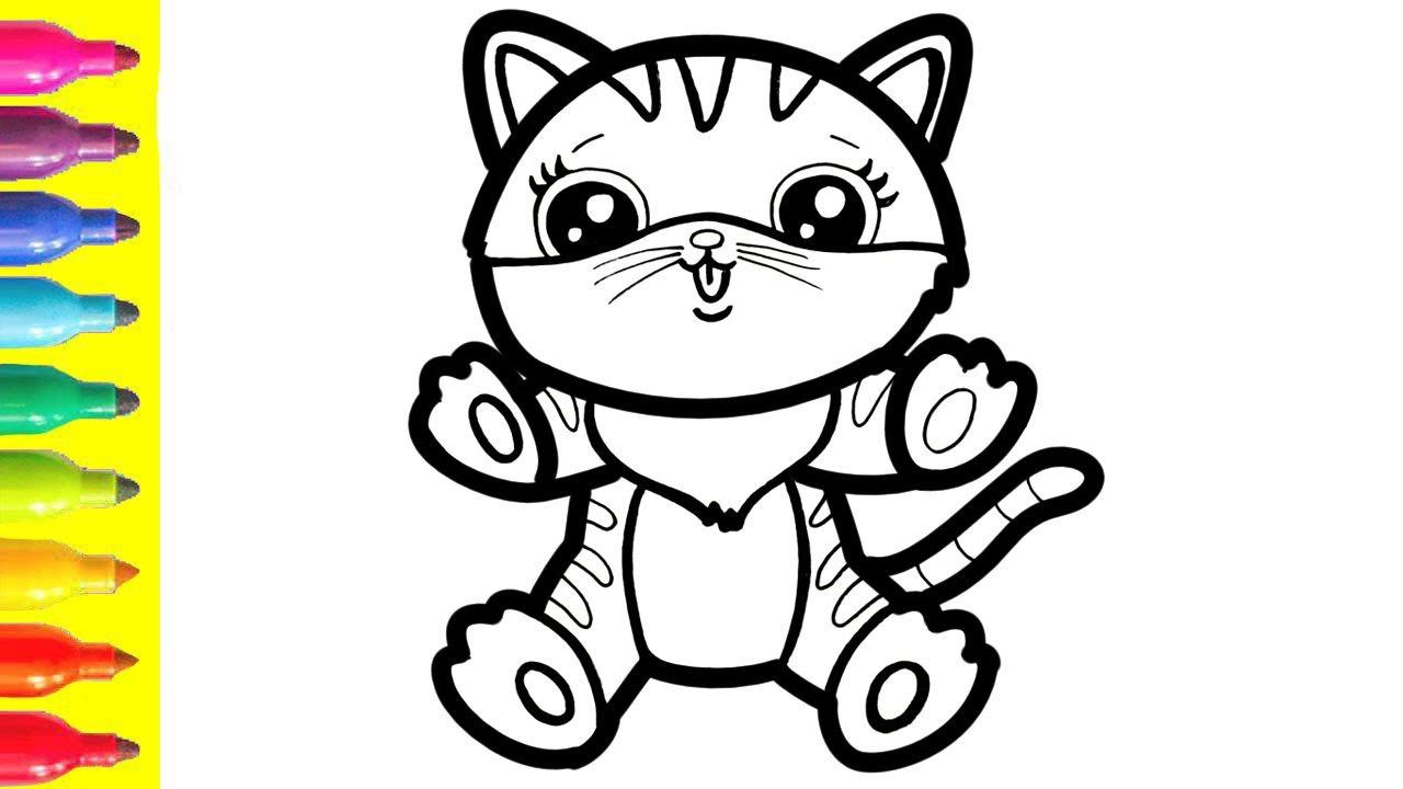 Bolalar Uchun Mushukni Qanday Chizish Kerak?How To Draw A Kitten For Kids