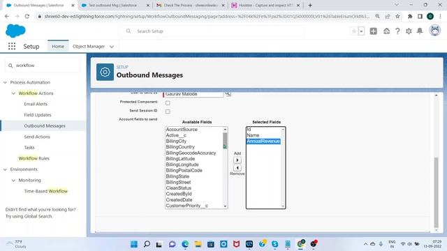 [Hindi] Salesforce Workflow Rule On Outbound Message. Easy Way To Learn.