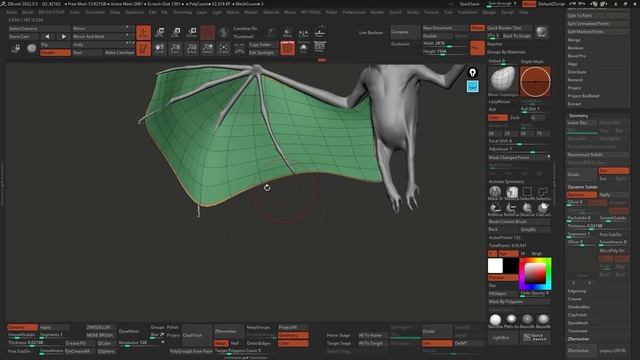 3 Cool Ways to Create Wings for Dragons or Bats in ZBrush смотреть онлайн