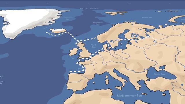 Походи вікінгів та їх завоювання. Історія на карті смотреть онлайн