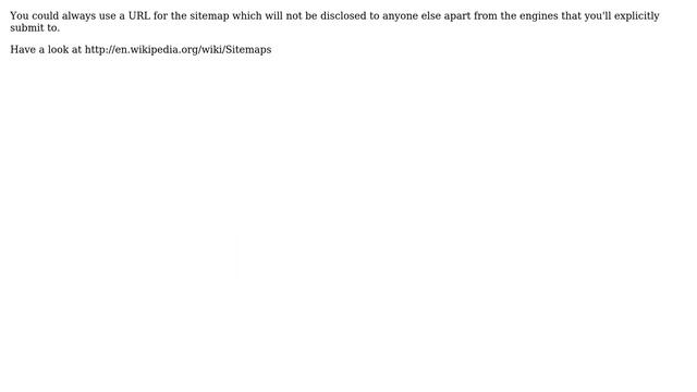 DevOps & SysAdmins: How can I protected my sitemap index file and sitemap.xml files from leechers? смотреть онлайн