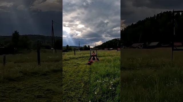 Стрижка мокрой,переросшей травы.ПРОФЕССИОНАЛЬНАЯ газонокосилка с нулевым разворотом ZEROTURN G-ZT52 смотреть онлайн