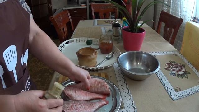 МОРСКОЙ ОКУНЬ В ДУХОВКЕ ,в овощном маринаде, быстро и вкусно. смотреть онлайн