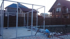 Гараж из сендвич панелей 6 на 12 метров своими руками часть 1