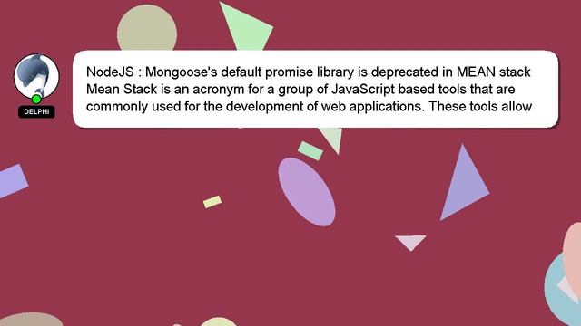 NodeJS : Mongoose's default promise library is deprecated in MEAN stack смотреть онлайн