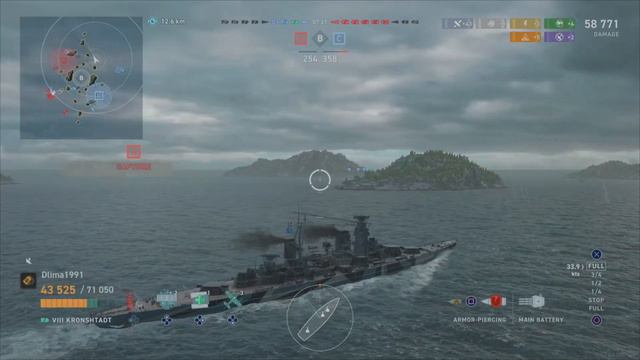 World of warship legends: Tier Vlll KRONSHTADT смотреть онлайн