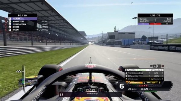 F1 2020 - 100% Race at Red Bull Ring in Albon's Red Bull