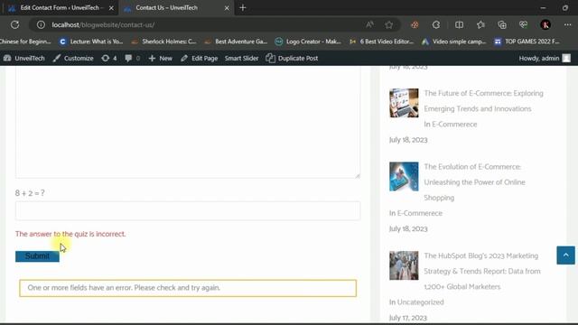 Add Quiz Option in Contact Form 7 using WordPress Plugin | Quiz - Contact Form 7 смотреть онлайн