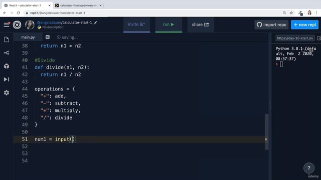Day 10 - 103-Calculator Part 1 Combining Dictionaries and Functions смотреть онлайн