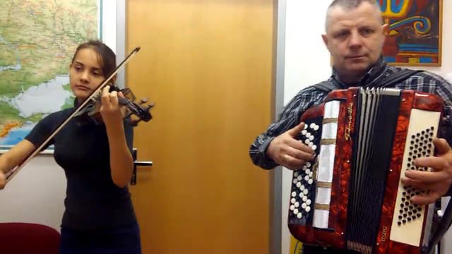 Violin Cover, Folklor Music - Мій рідний край (скрипка, баян) Mariya Bolekhovska, Andriy Kozak