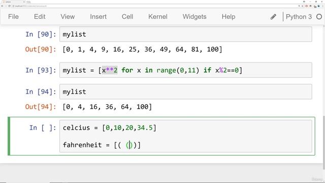 038 List Comprehensions in Python смотреть онлайн