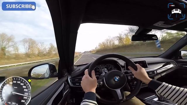 BMW X5 M50d F15 AutoBahn Test Drive Acceleration & Top Speed смотреть онлайн