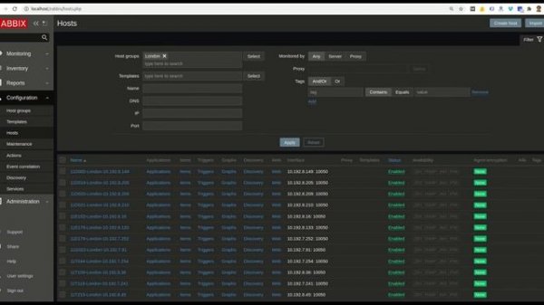 Import Multiple Hosts in ZABBIX Server