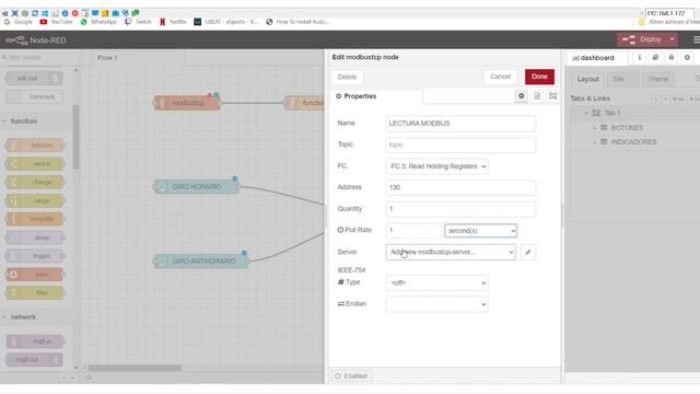 projecte cobots ‐ ModBus NodeRED смотреть онлайн
