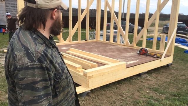 Строительство каркасной беседки на свайном фундаменте в Подмосковье 2021 год смотреть онлайн