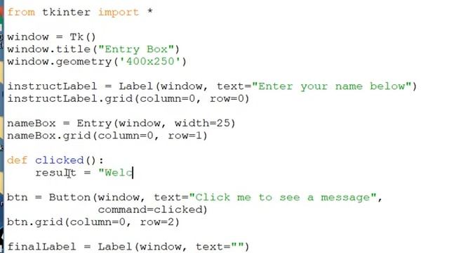 TK8 Entry box getting values from смотреть онлайн