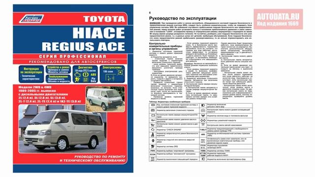 Руководство по ремонту Toyota Hiace, Regius Ace 1989-2005 дизель смотреть онлайн