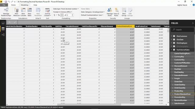 34 Formatting Decimal Numbers Power BI смотреть онлайн