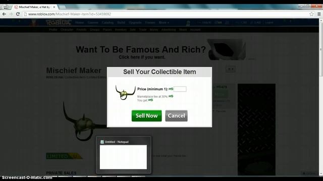 How to sell a limited on ROBLOX смотреть онлайн