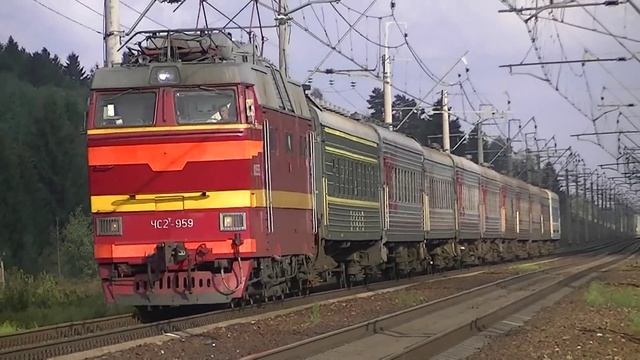 ЧС2Т-959 с поездом №604 Москва - Осташков смотреть онлайн