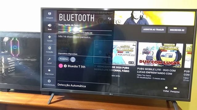 Conectando Fone de Ouvido/Headphone Bluetooth na Smart TV LED 43” LG 43LM6300PSB смотреть онлайн