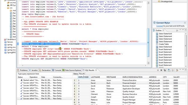 UPDATE SQL QUERY EXAMPLE смотреть онлайн