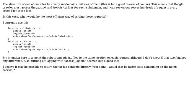 DevOps & SysAdmins: NGINX - improve speed of requests to ads.txt and robots.txt смотреть онлайн