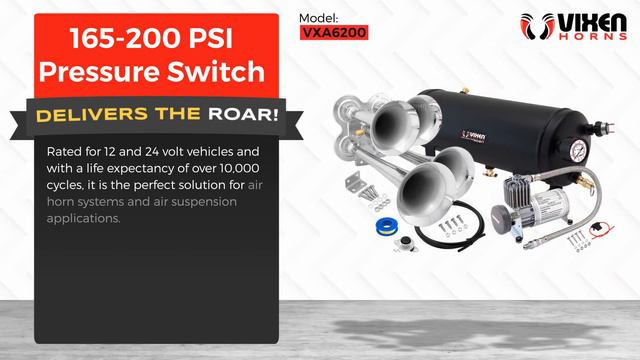 📢 VIXEN HORNS VXA6200 165-200 PSI Pressure Switch 🔥 смотреть онлайн