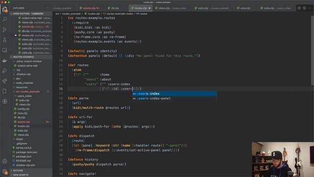 ClojureScript re-frame routing tutorial смотреть онлайн
