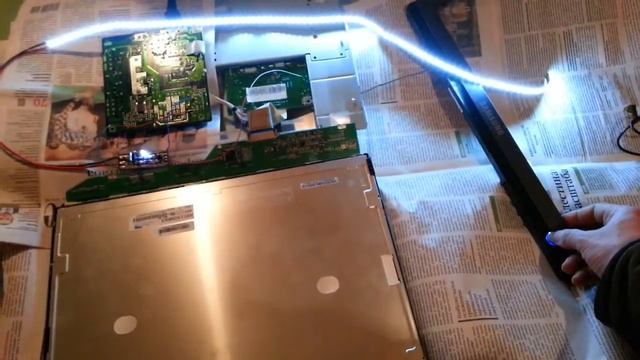 Подключение Led-подсветки к монитору. смотреть онлайн
