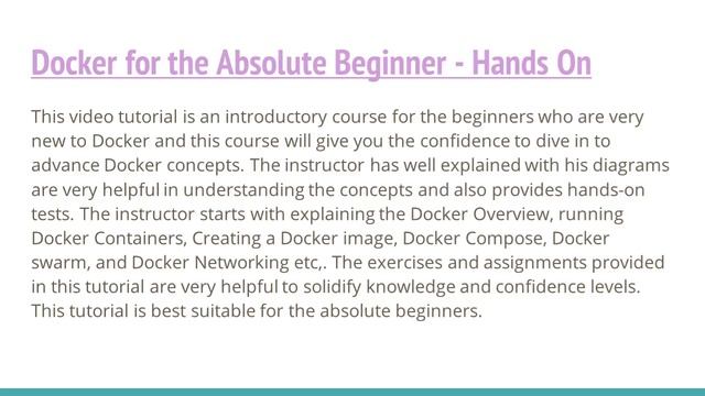 Top 10 Best Docker video tutorials смотреть онлайн