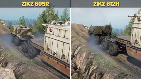ZikZ 605R vs ZikZ 612H "Mastodon" Trucks Comparison in SnowRunner New DLC Update Battle of the King