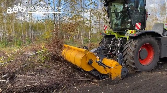 Обучение работе на CLAAS XERION 5000 с финским ротоватором MERICRUSHER MJHS-311STX. День 2 смотреть онлайн