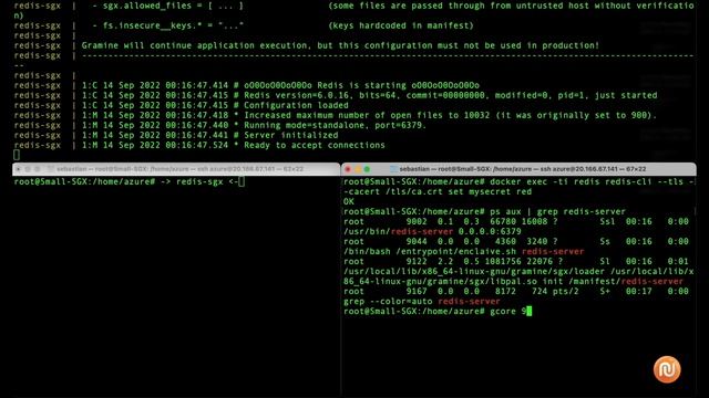 Enclaive's Confidential Container in Use: Dumping the Redis Memory while in use смотреть онлайн