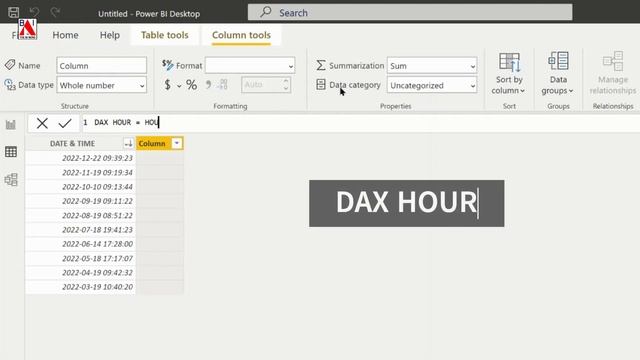 HOUR Function DAX Power BI Quick and EASY IN 1Minute смотреть онлайн
