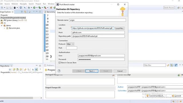 13 Manejo de Eclipse, Git y GitHub (Parte II) : git remote y git push смотреть онлайн