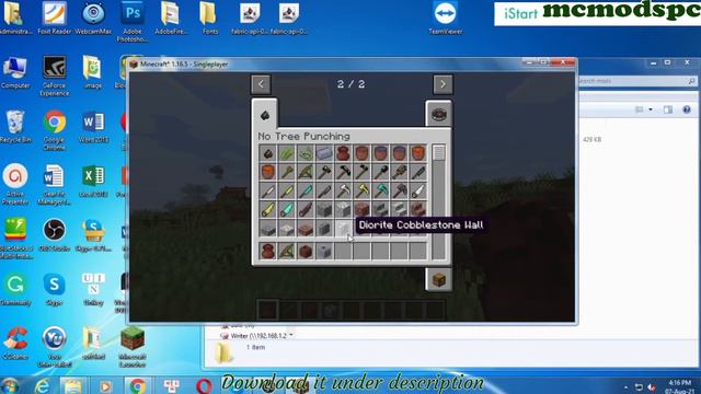 No Tree Punching Mod 1.16.5/1.15.2/1.12.2 Free Download and Install for Minecraft PC смотреть онлайн