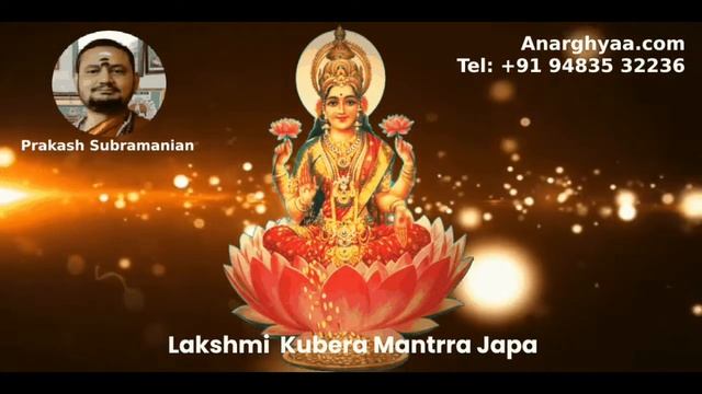 Lakshmi Kubera Mantra - 1 Hour Japa Chanting - Mantra For Wealth & Abundance