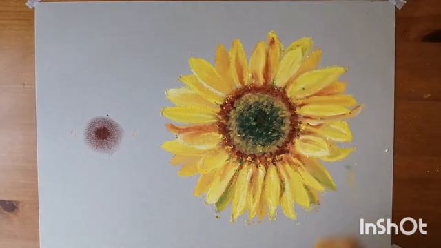 Sonnenblumen mit Pastellkreiden/ Sunflower with pastels /Подсолнухи пастелью /Tournesol смотреть онлайн